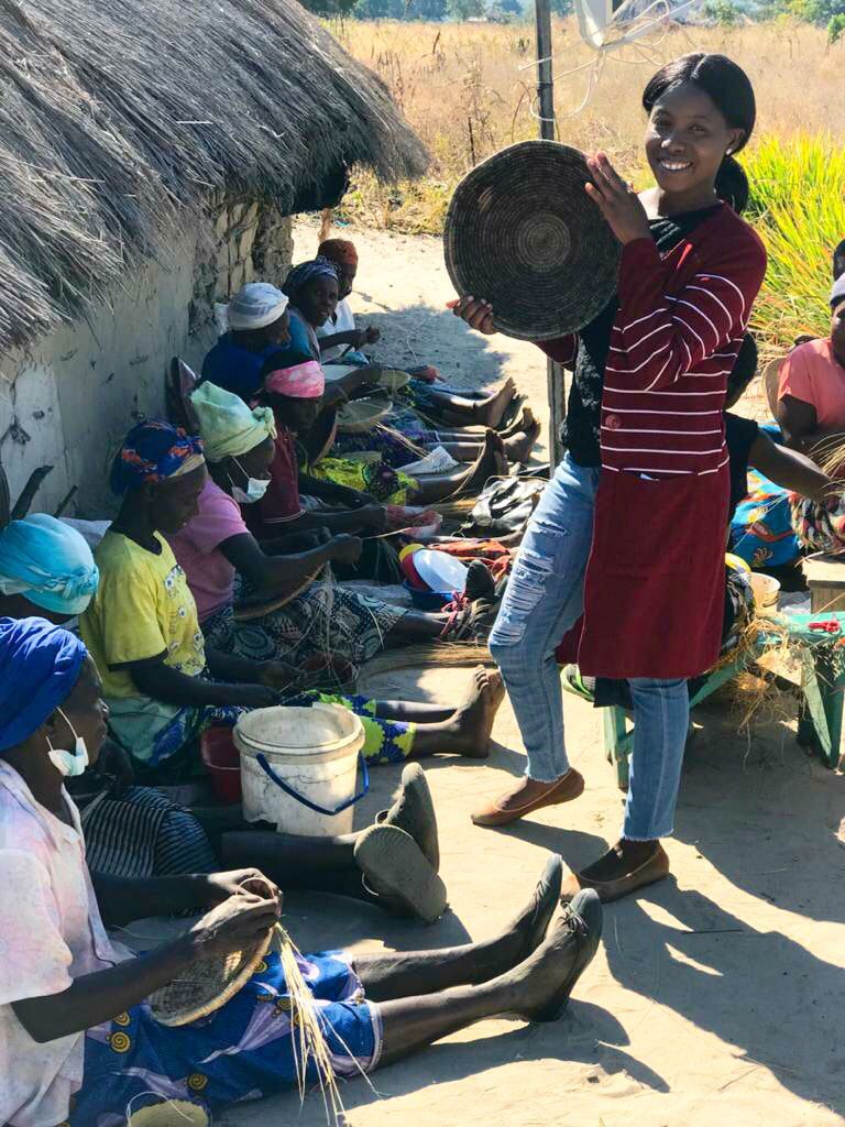 Baskets being made by our women Baskets being made by our women