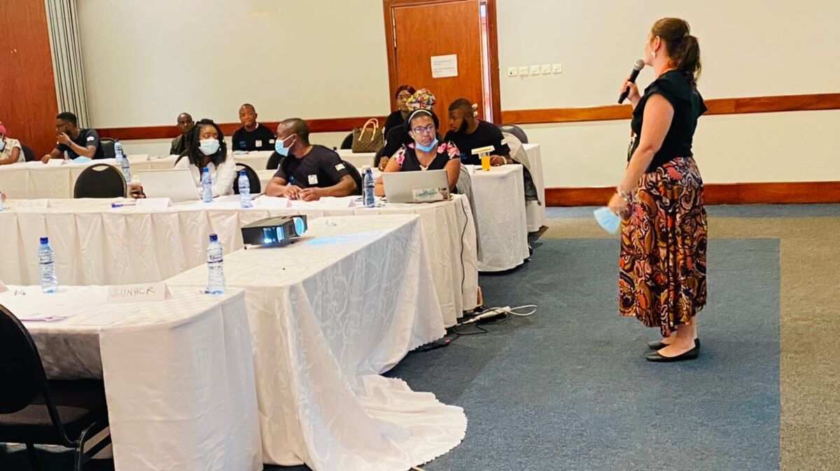 Head of Mission Stefania Lagonigro giving opening remarks at the DAFI workshop Head of Mission Stefania Lagonigro giving opening remarks at the DAFI workshop