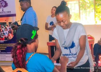 Irumva can now better manage her finances thanks to DAFI and Caritas