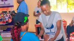 Irumva can now better manage her finances thanks to DAFI and Caritas